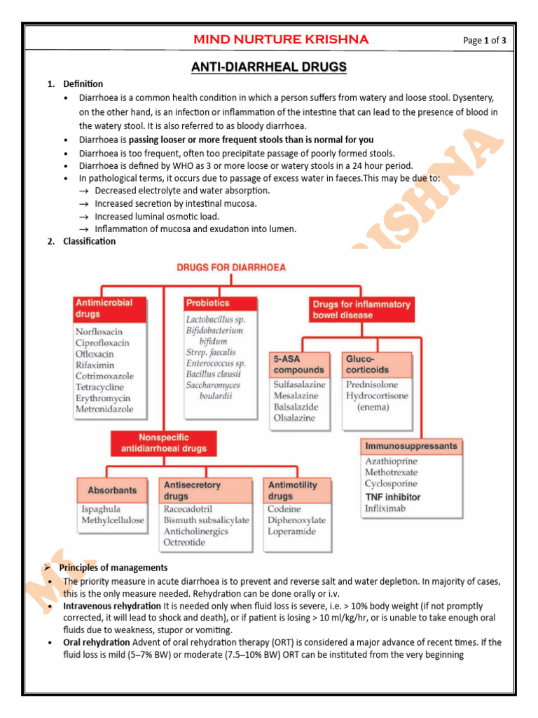 L 4anti Diarrheal Drugs | PDF | Diarrhea | Medical Specialties - Ketamine Based Medications For Diarrhea