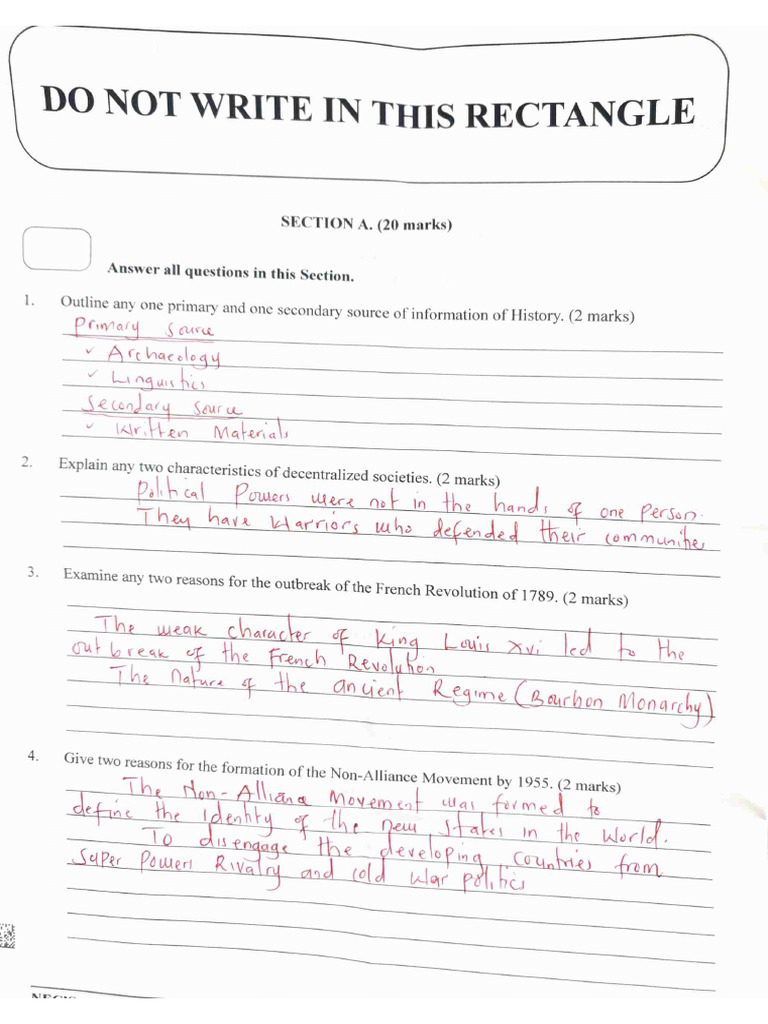 History Section A | PDF