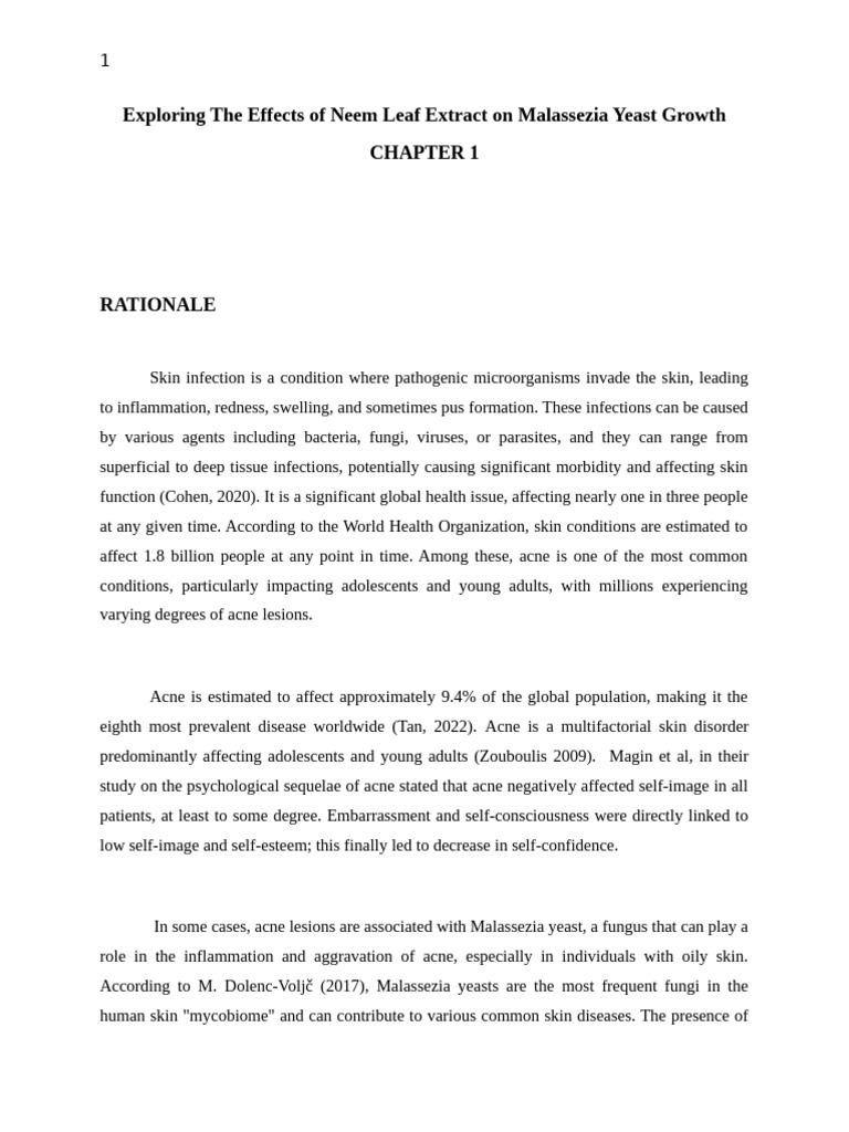 Final Manuscript - Not Yet Done | PDF | Experiment | Dermatitis