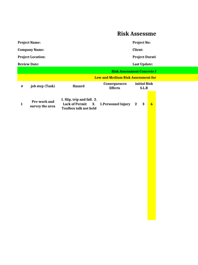 risk Assessment | PDF