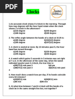 Clock Reasoning Questions and Problems | PDF | Clock | Hour