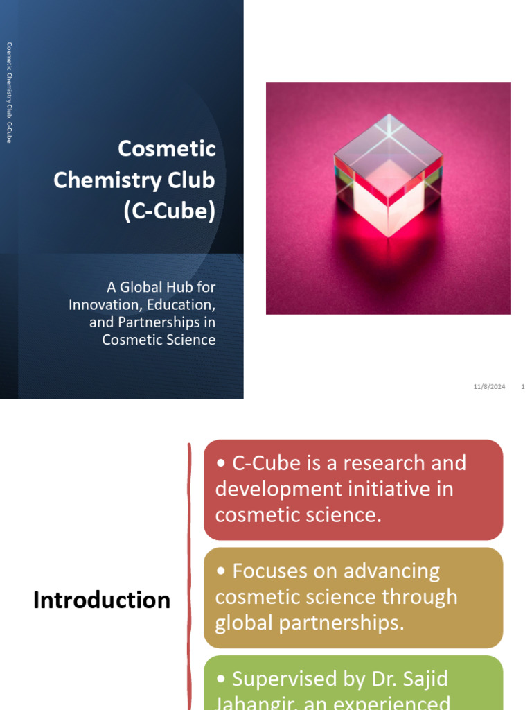 C-Cube: Global Cosmetic Science Hub | PDF