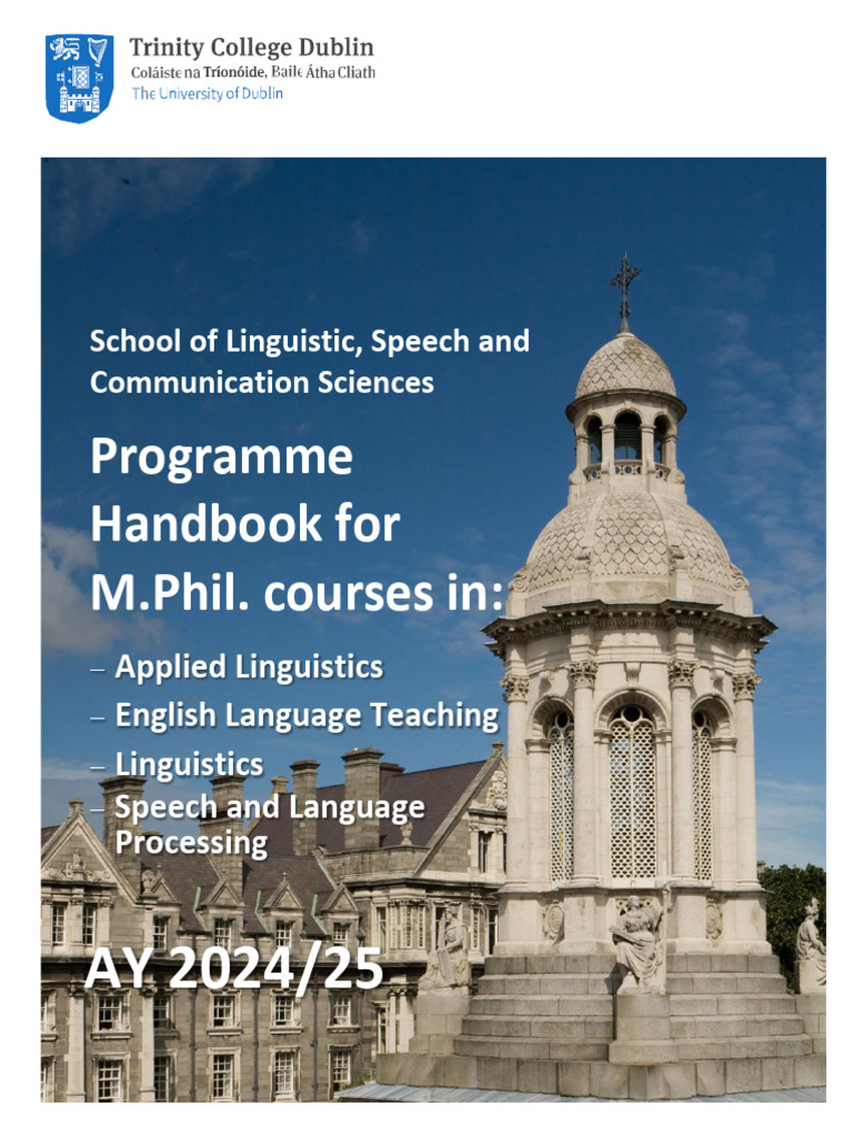 CLCS MPhil Course Handbook 2024 25 (Final) | PDF | Linguistics ...