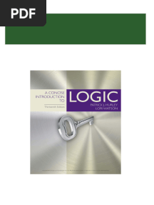 PDF Concise Introduction to Logic 13th Edition 1305958098 A download
