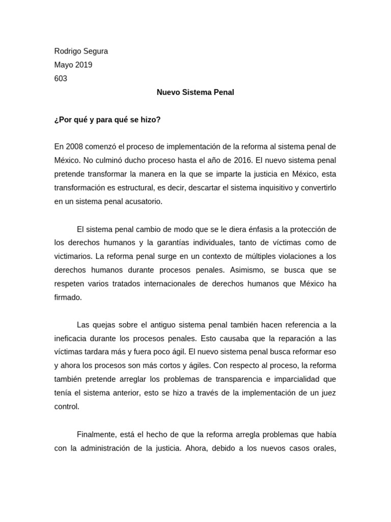 Nuevo Sistema Penal en México: Claves y Etapas | PDF | Juez | Crímenes