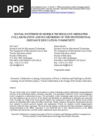 Download Social patterns in mobile technology mediated collaboration among members of the professional distance education community by Jari Laru SN80208729 doc pdf