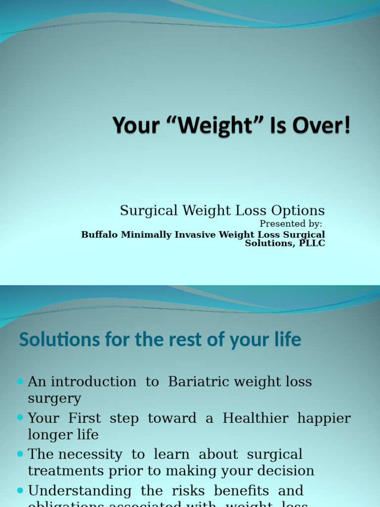 Bariatric Surgery: Weight Loss Solutions | PDF | Bariatric Surgery ...