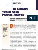 Automating Software Testing Using Program Analysis