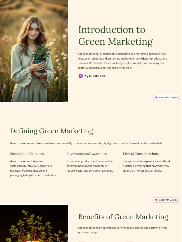 Introduction To Green Marketing | PDF | Marketing | Sustainability