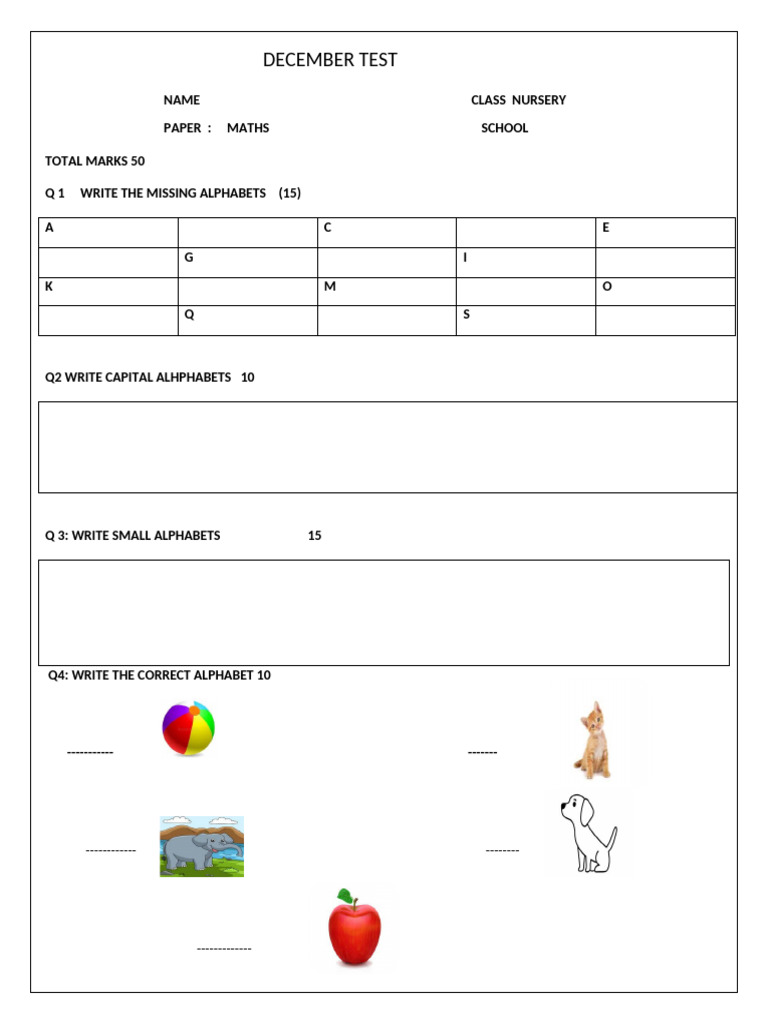 December Test Nur (Eng) | PDF