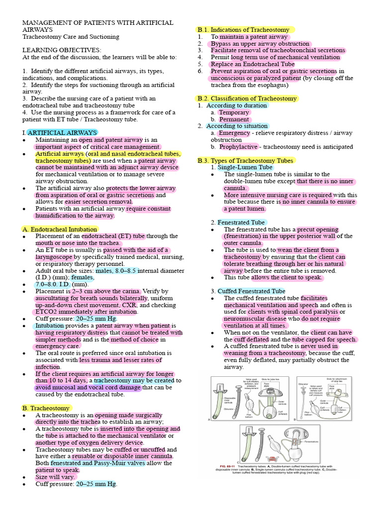 Tracheostomy Care and Suctioning Guide | PDF | Respiratory Tract ...