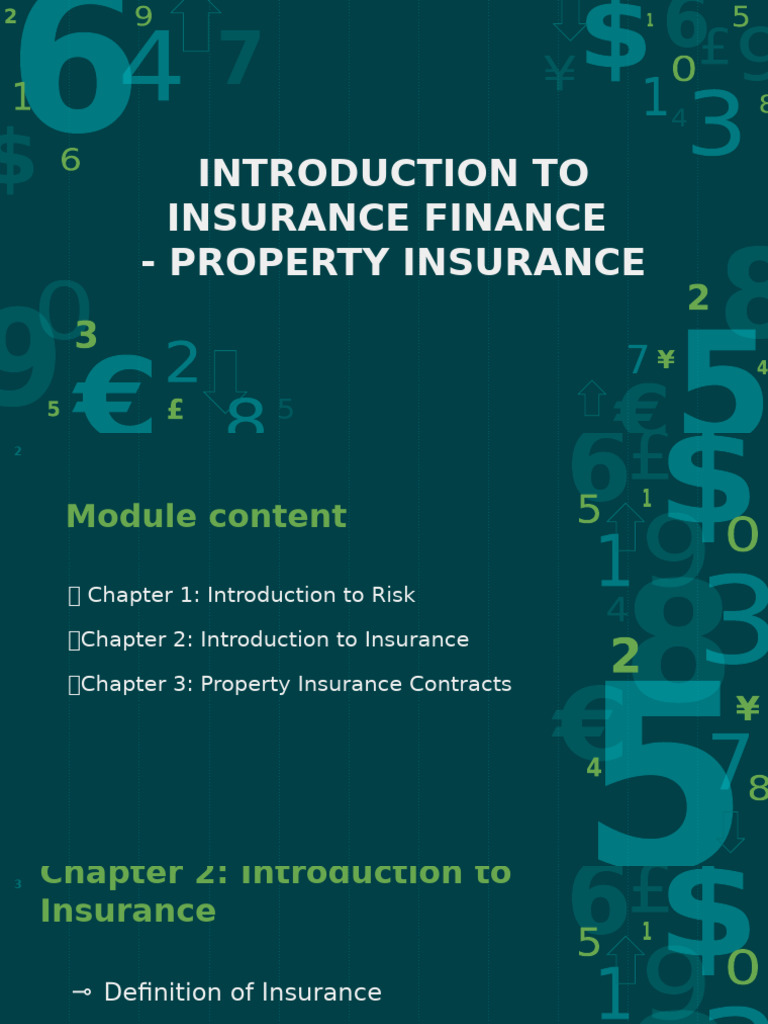 Introduction to Property Insurance Basics | PDF | Insurance | Indemnity
