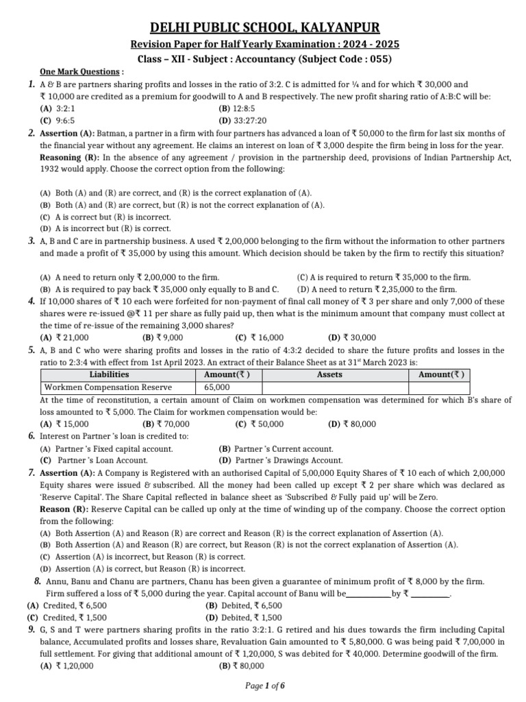 Revision paper hye xii accounts 2024 2025 pdf book value equity