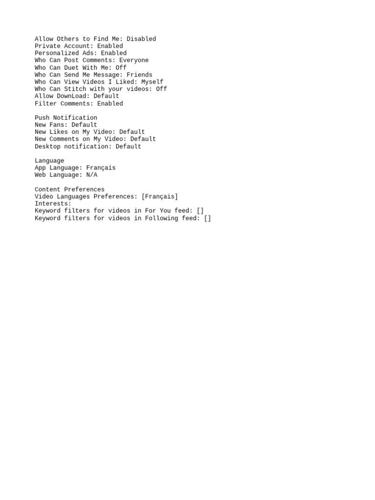 Privacy and Language Settings Guide | PDF