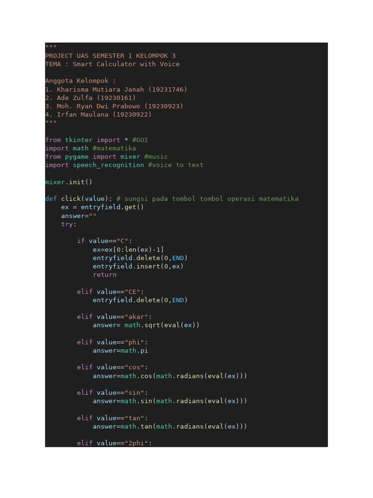 KODINGAN PROJECT | PDF | Rotation | Special Functions
