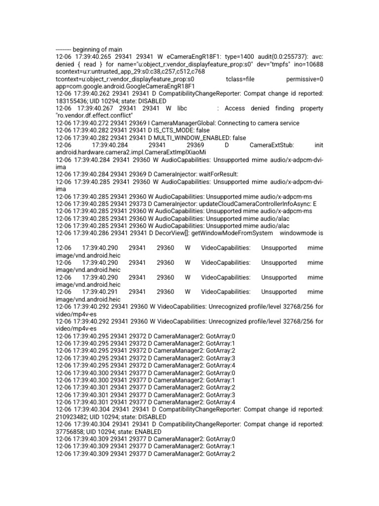 Camera Service Log Analysis | PDF | Embedded Linux Distributions ...