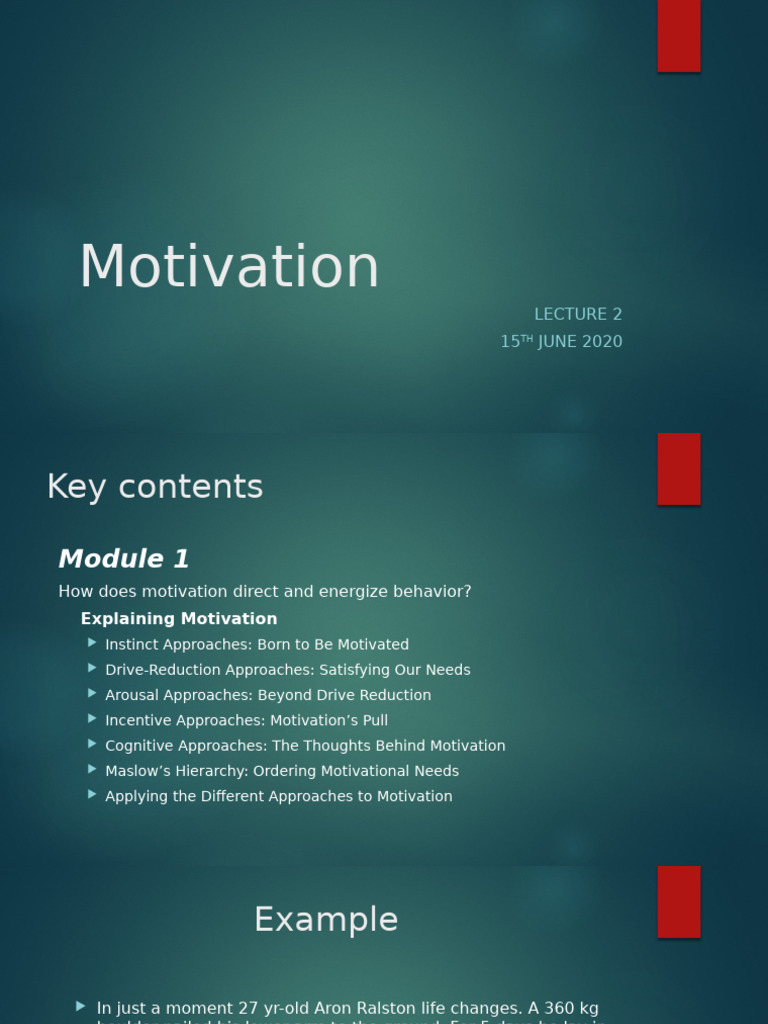 Chapter 1 Motivation | PDF | Motivation | Motivational
