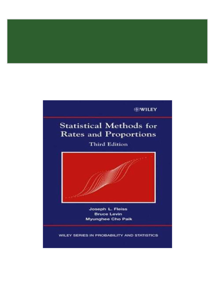 Statistical Methods For Rates And Proportions Tiago Download Pdf Pdf