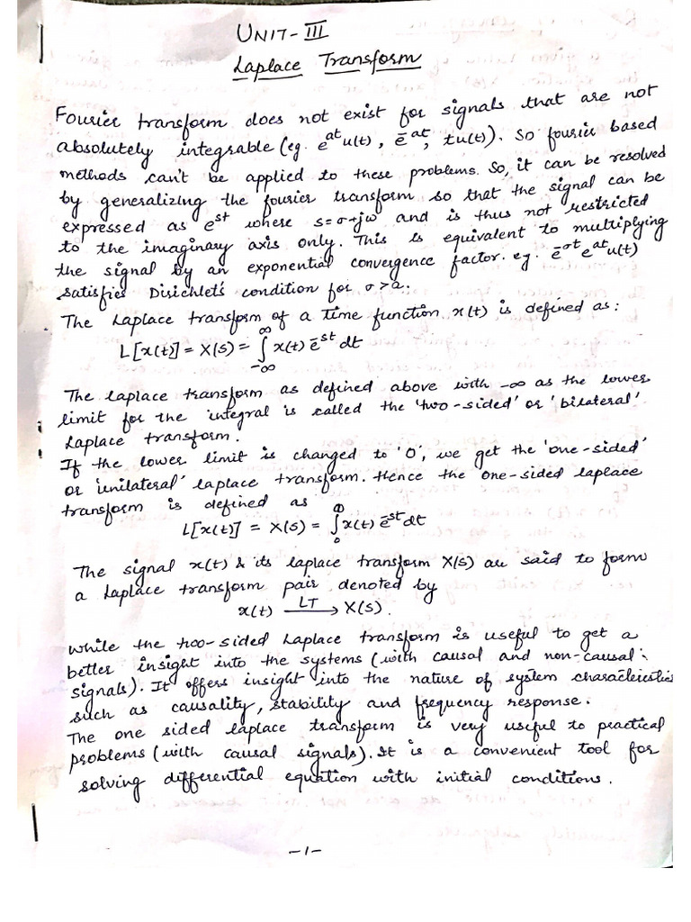 Laplace Transform Pdf