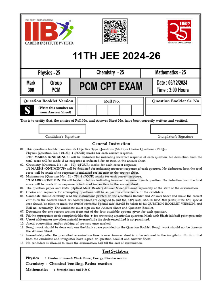 11th_JEE_Back file_06-12-2024 | PDF | Force | Multiple Choice