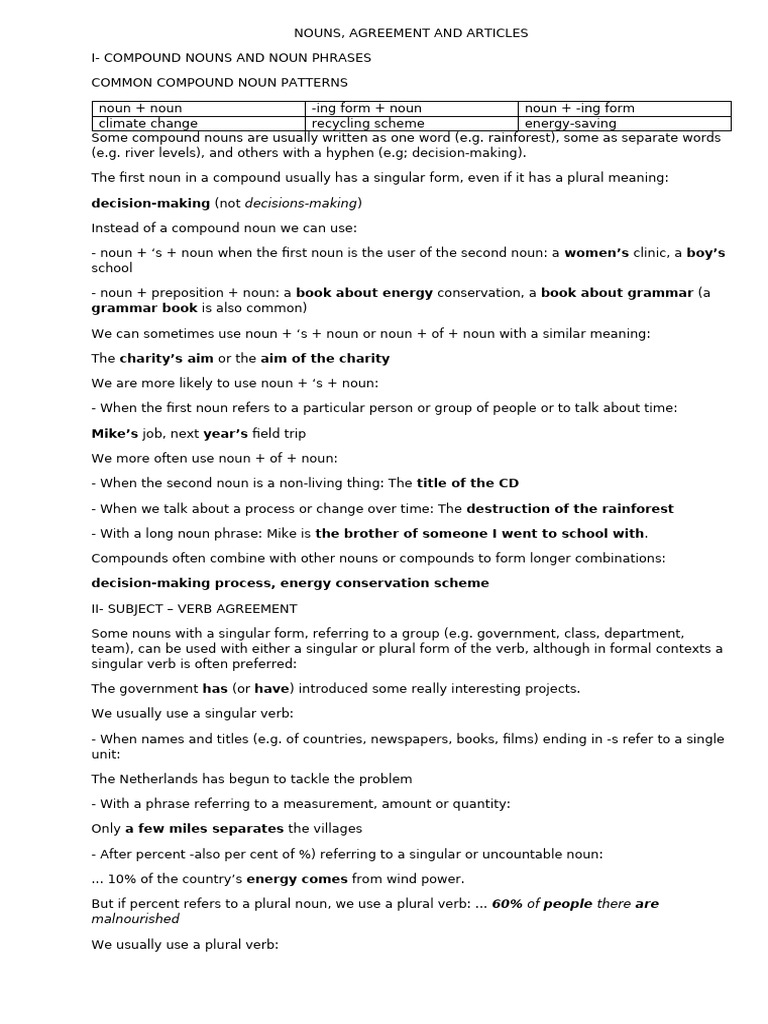 Nouns Count Articles 031222 | PDF | Noun | Grammatical Number