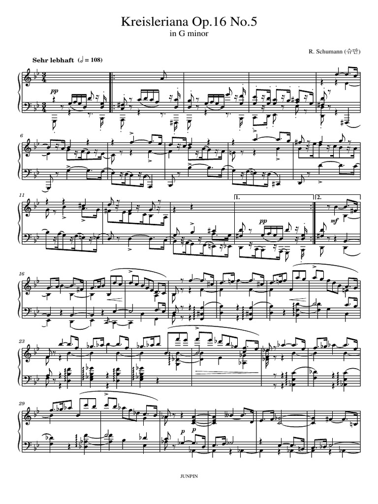 Schu - 16-5 | PDF | Robert Schumann | Piano