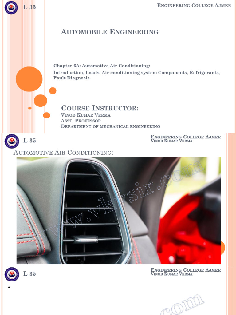 Automotive Air Conditioning Overview | PDF | Air Conditioning | British ...
