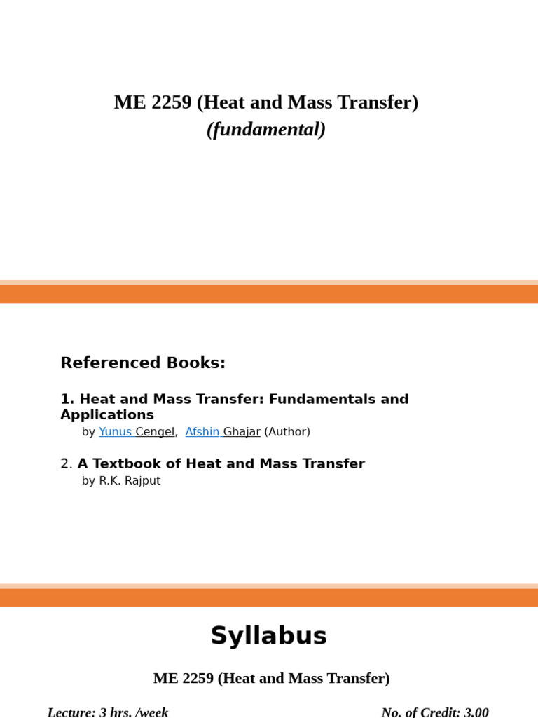 Heat and Mass Transfer Fundamentals | PDF | Heat Transfer | Convection