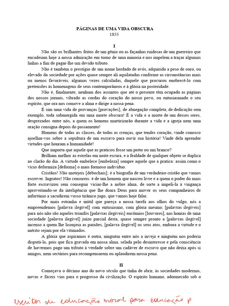 A Vida Obscura de um Escravo | PDF | Escravidão | Amor