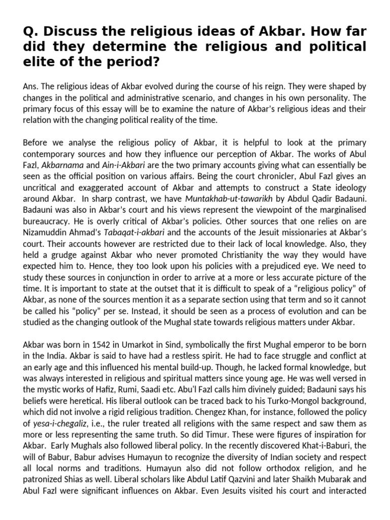 akbar-s-religious-policy-pdf-ulama-mughal-empire