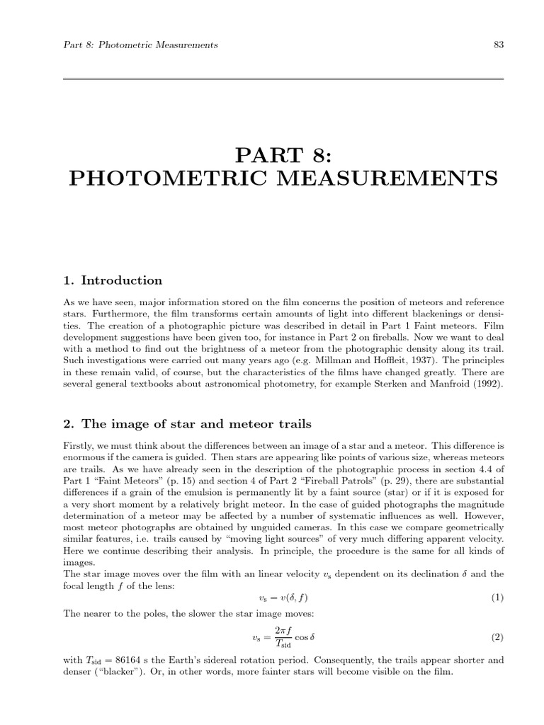 08photometry | PDF | Apparent Magnitude | Physical Phenomena