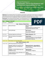 Agenda_Regional Workshop on CDD and Institutional Sustainability in Asia, 21-22 June 2011