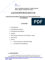 Ampliacion de Plazo #4 Por Expropiacion de Terreno