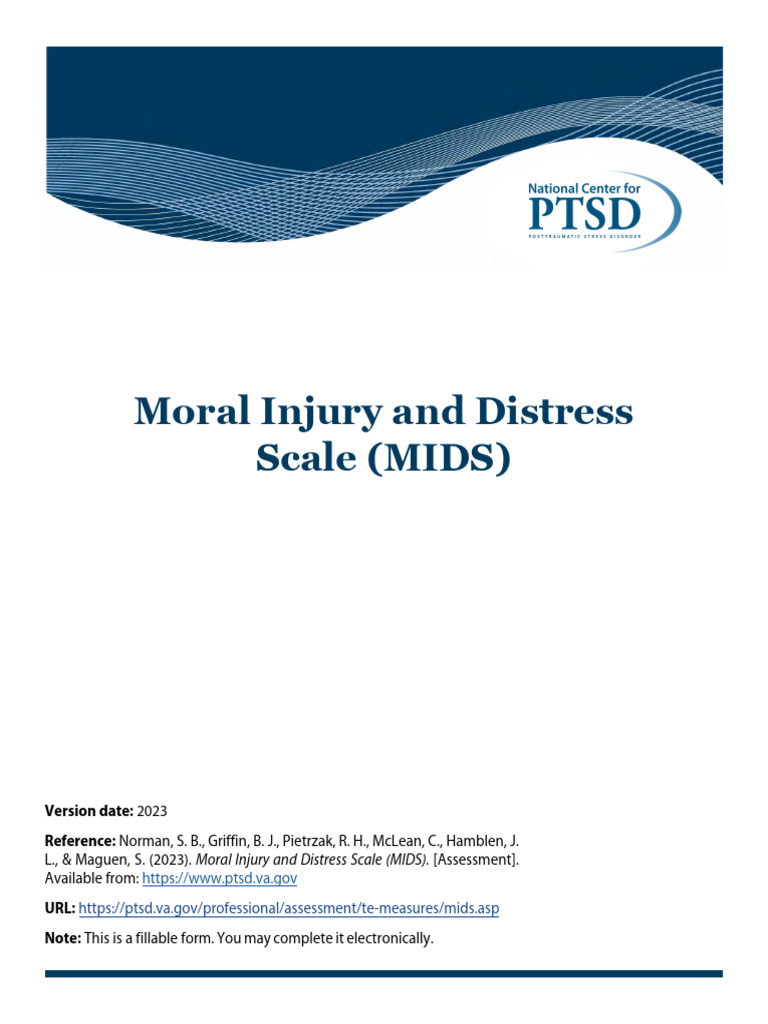 Ncptsd Mids(1) | PDF | Morality | Psychology