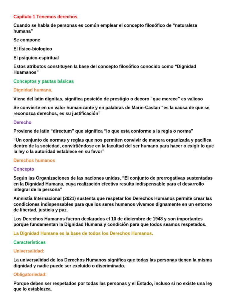 Capítulo 1 Tenemos Derechos | PDF | Derechos humanos | Naciones Unidas