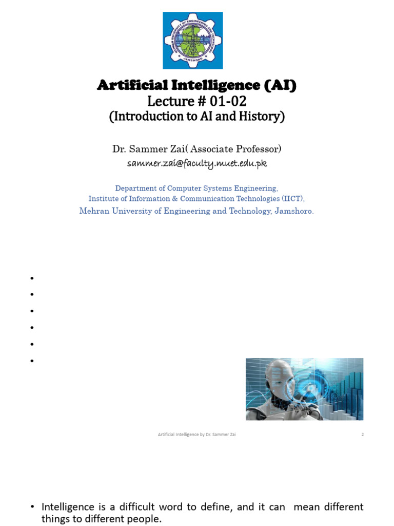 AI-Lecture-01-02 (Intro To AI Paradigm) | PDF | Machine Learning ...