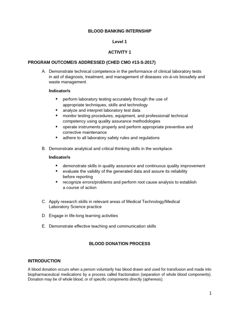 Blood Donation Process Overview | PDF | Blood Donation | Clinical Medicine
