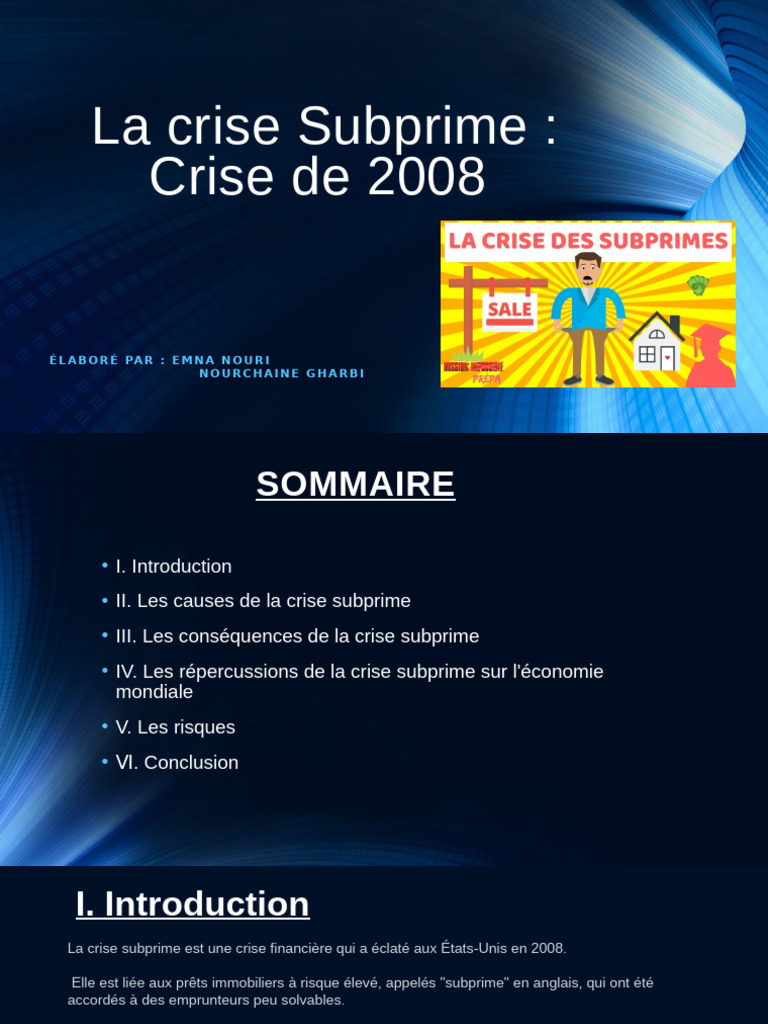 La Crise Des Subprimes Cours | La Crise Des Subprimes Pdf – BQKP