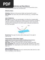 Plane Mirror Reflection Activities | PDF