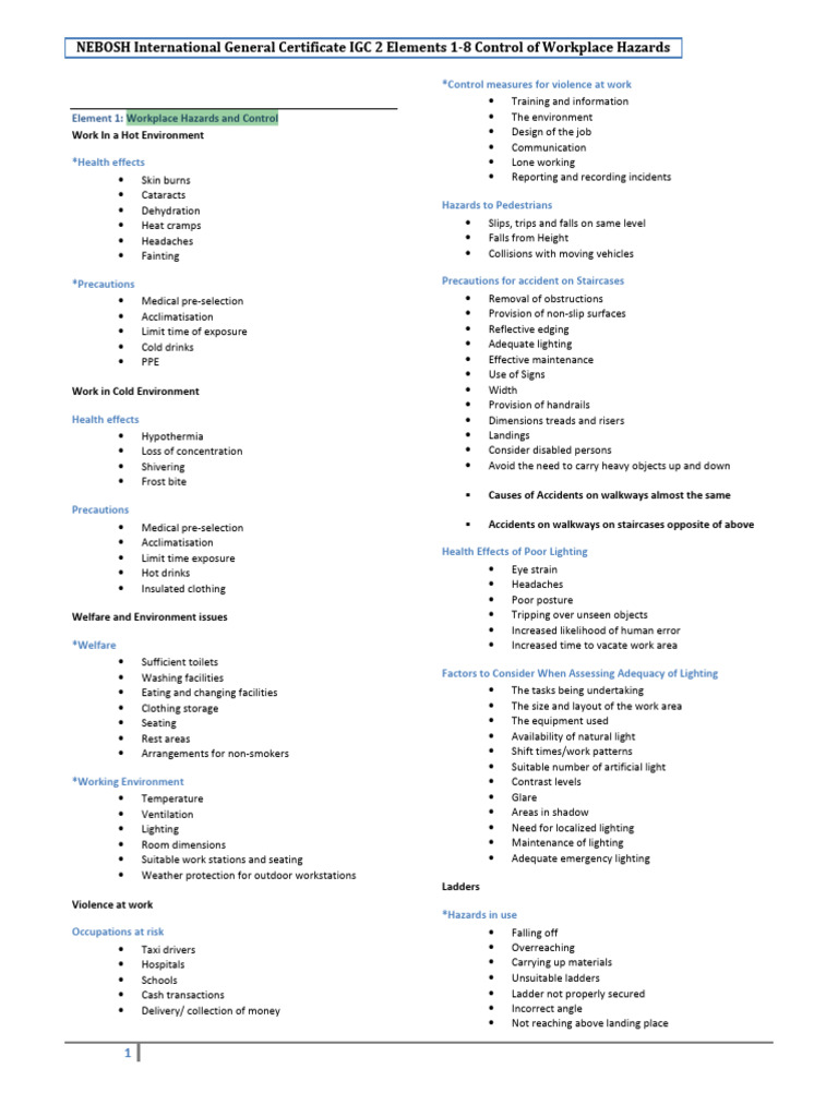 IG 2 Risk Assessment Hazard and How To Control | PDF | Fuels | Fires