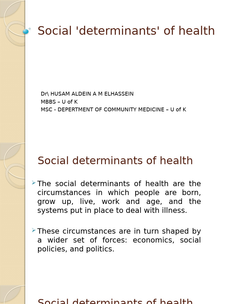 Social 'Determinants' of Health | PDF | Health Equity