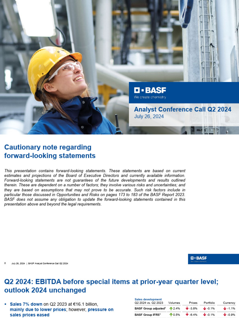 BASF Presentation Analyst-Conference Q2-2024 | PDF | Balance Sheet ...