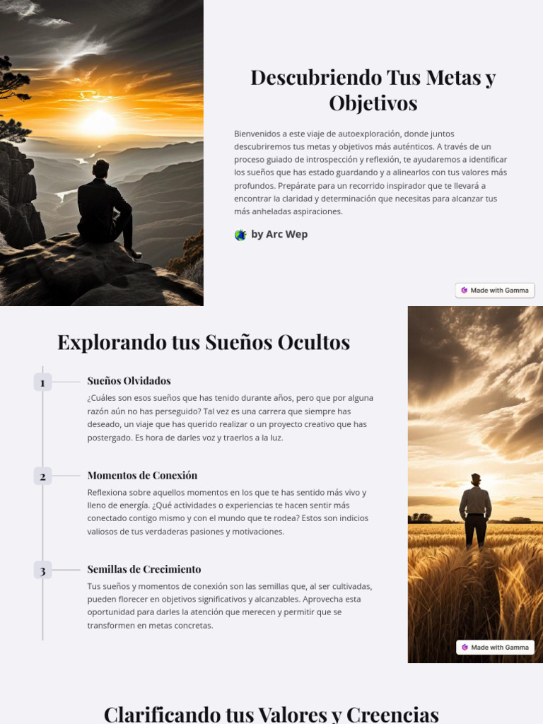 Descubriendo Tus Metas Y Objetivos PDF | PDF | Motivación | Motivacional