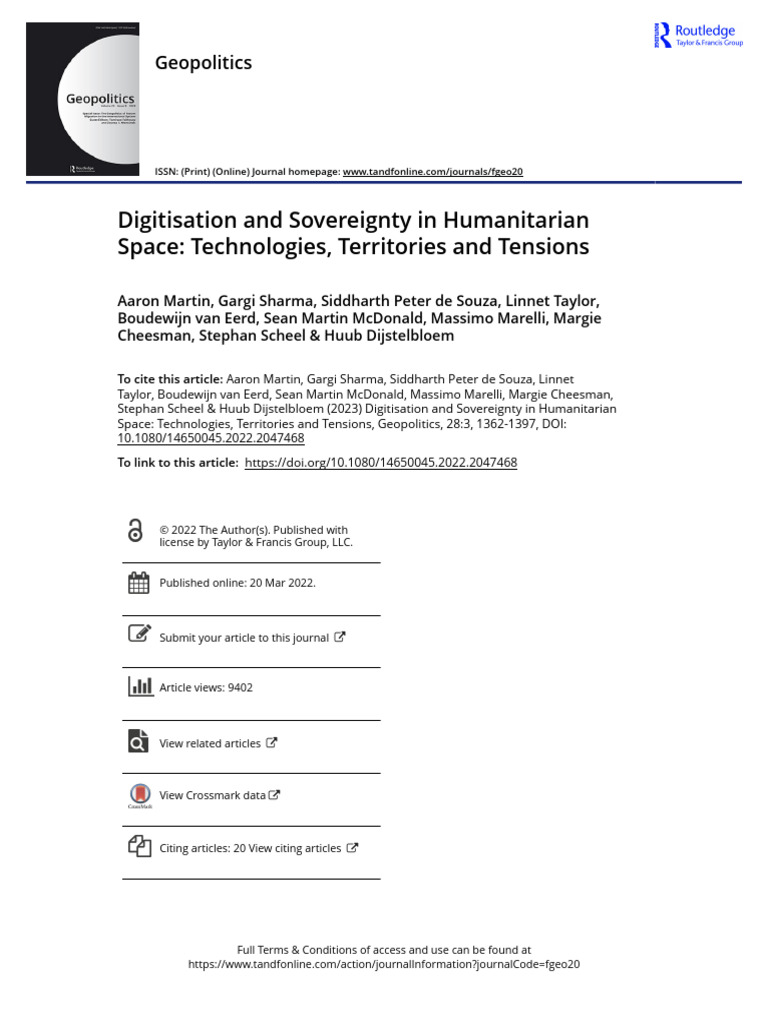 Martin Et. Al (2023) | PDF | Sovereignty | Computer Security
