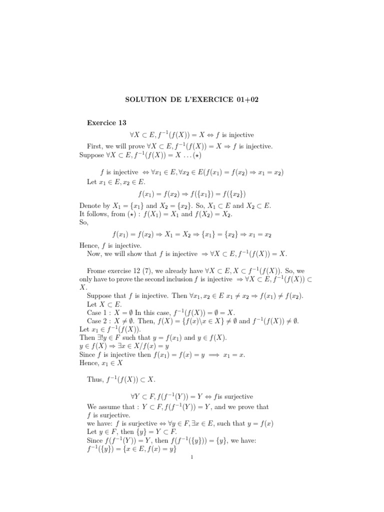 exercise13 | PDF | Empty Set | Functions And Mappings