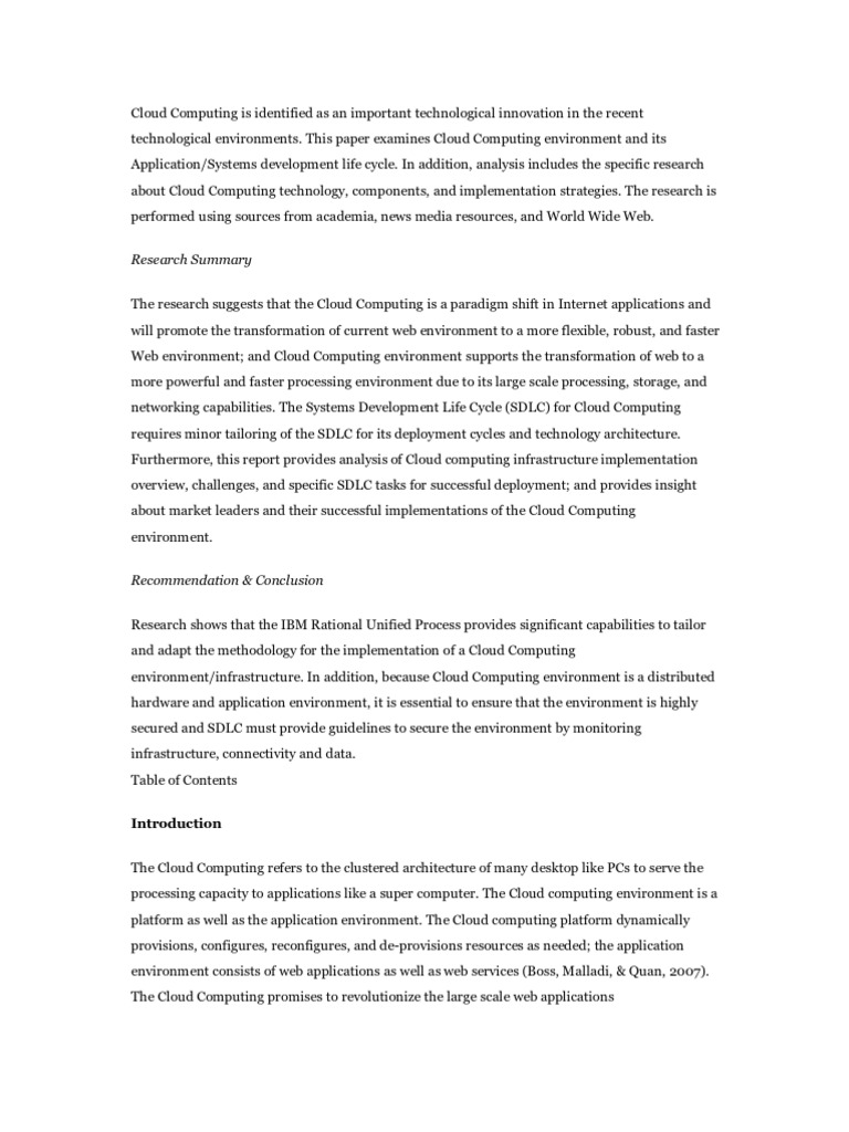 Cloud Computing SDLC Methodologies | PDF | Cloud Computing | Software ...