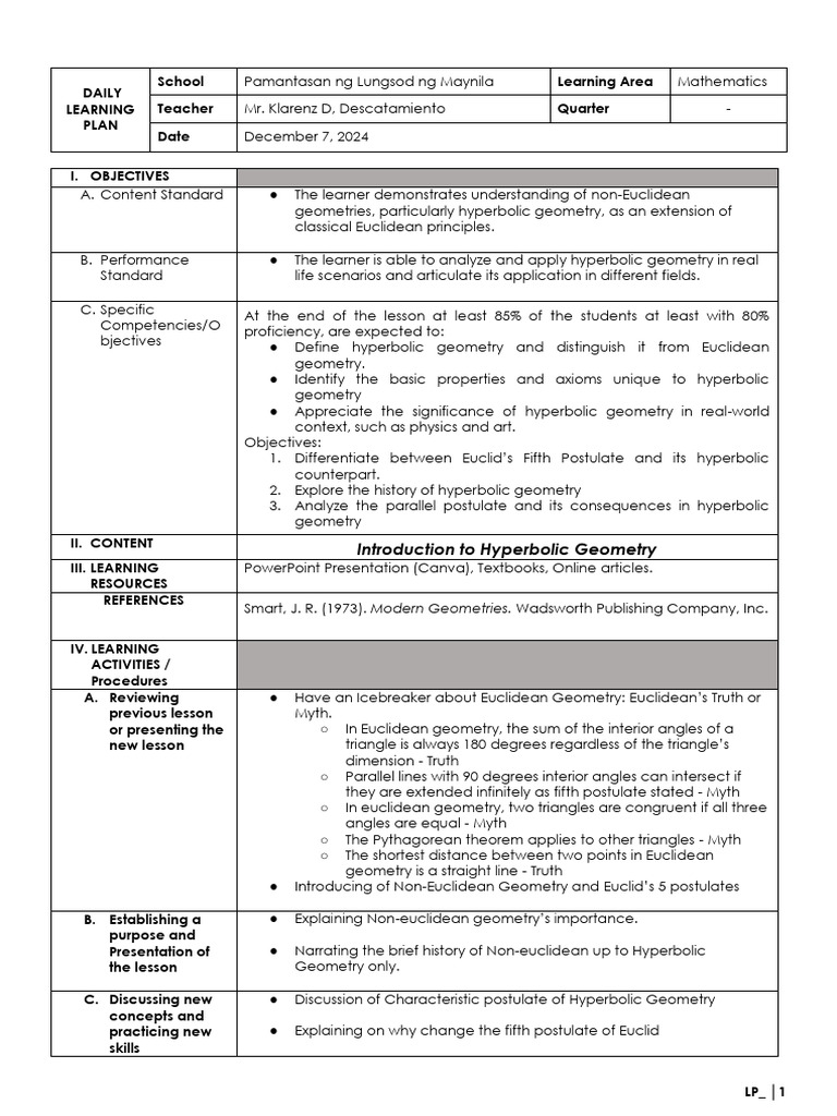 Modern Geometry Dlp Pdf Euclidean Geometry Geometry