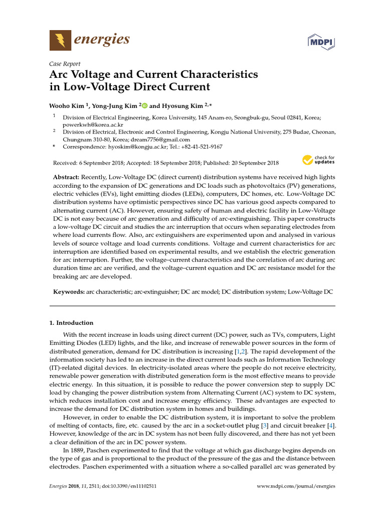 Arc Voltage and Current Characteristics | PDF | Direct Current ...