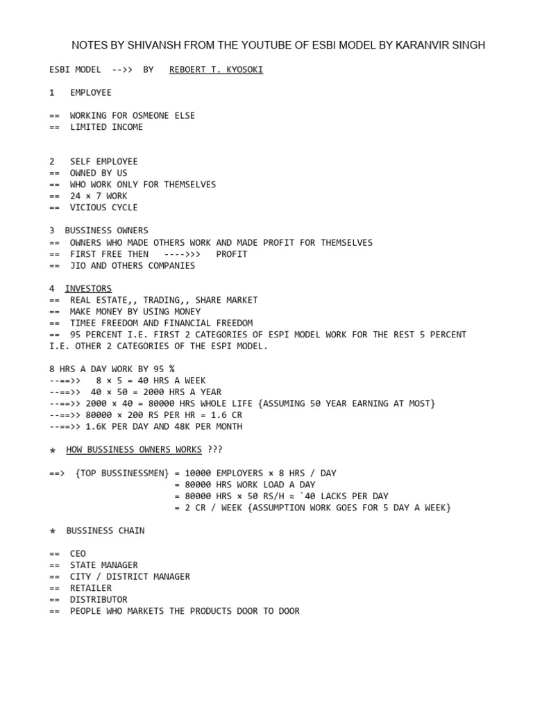 Notes From The Youtube Video | PDF