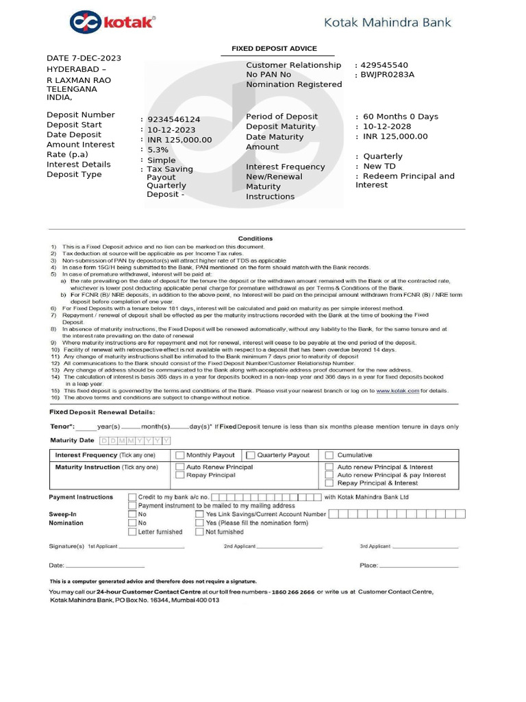 Fixed Deposite | PDF